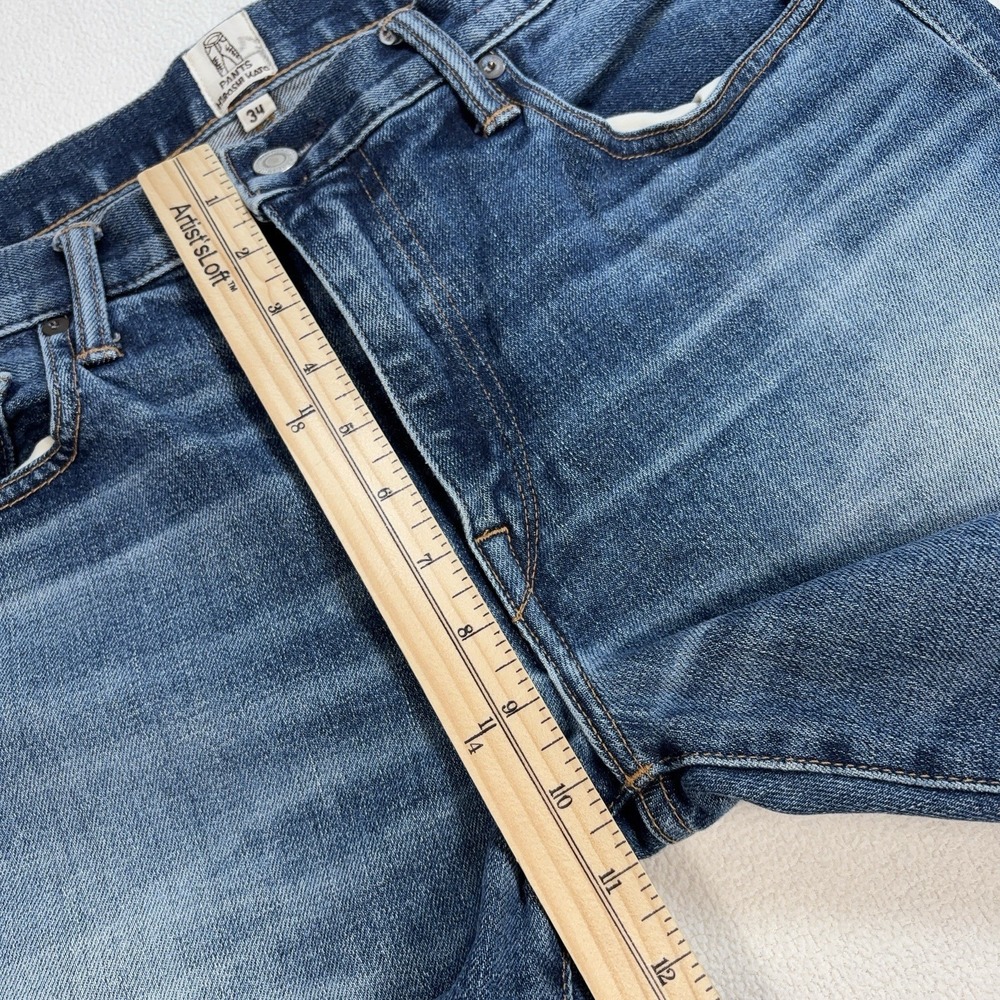 Hiroshi Kato The Pen Selvedge Jeans Men 34 (fits 35x34) Blue Slim Stretch Denim - Picture 11 of 16